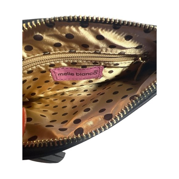 Melie Bianco Los Angeles Vegan Floral Black Zip Wristlet NEW - Picture 5 of 9